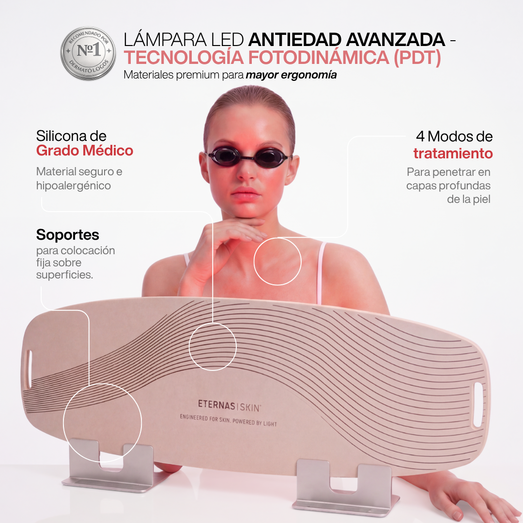 Lámpara LED Antiedad Avanzada - Tecnología Fotodinámica (PDT)